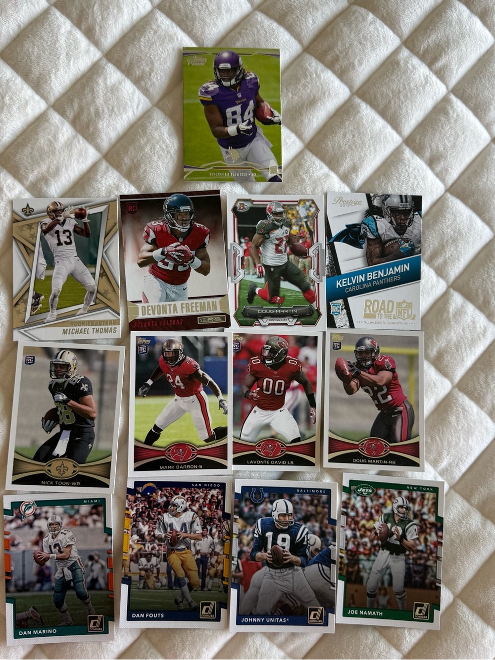 NFL Trading Cards Lot of 13 - Many Different Teams